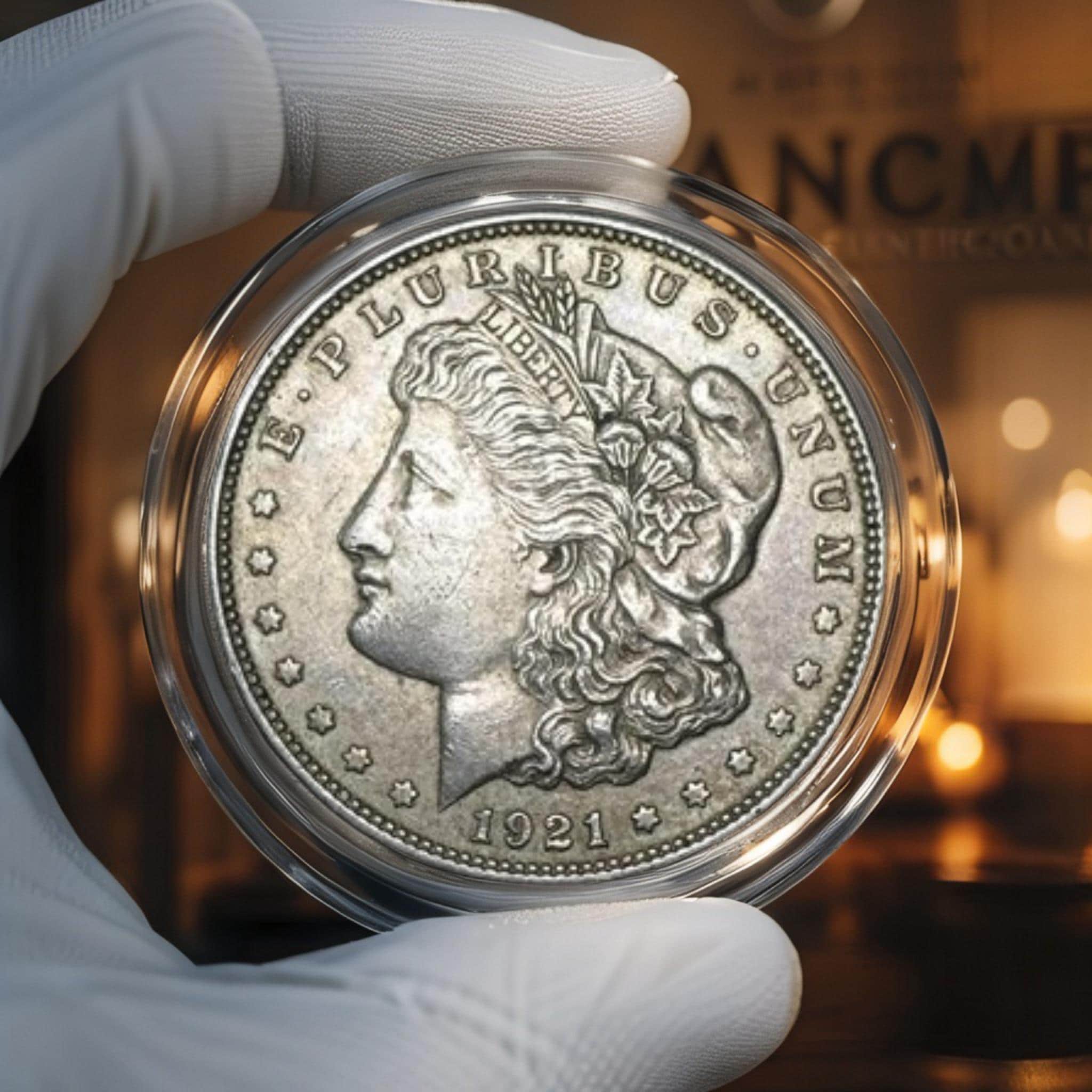 The Rare 1921 Peace Dollar is one of the most iconic and sought-after U.S.  silver coins, celebrated for both its historical significance and striking  design. Struck in 90% silver and 10% copper,, image size:2048x2048