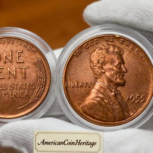 1955 Double Die Lincoln Cent Rare U.S. Vintage Collectible Penny for Collectors