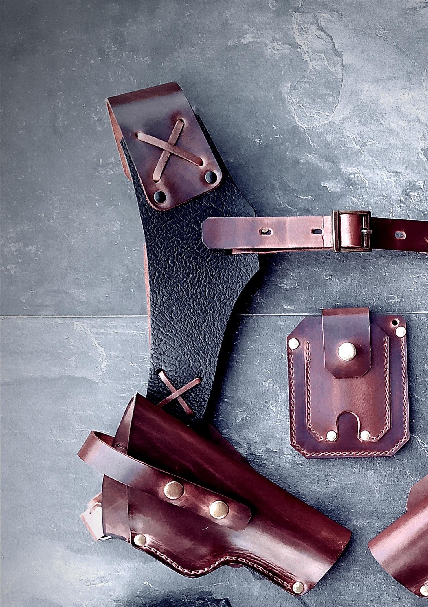 ハンドクラフトレザーダブルショルダーホルスター、コルト1911