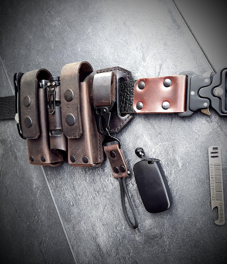 Leather Multi-tool Sheath | EDC Belt Holster, Full-grain - Etsy