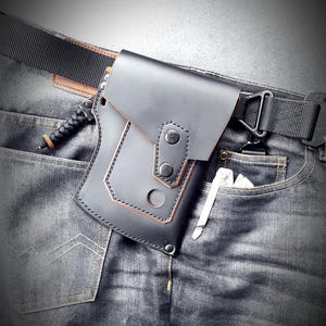 Étui en cuir fait main pour iPhone 16 - clip ceinture et porte-cartes, étanche, étui en cuir pour Samsung Galaxy S24 - fixation ceinture, fentes pour cartes, iphone