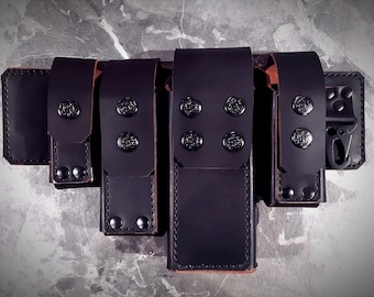 Leather Multi-Tool Sheath | EDC Belt Holster, Full-Grain