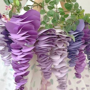 Fiore di carta 3D Glicine - File fai da te per decorazioni e lavori artigianali - Digital Papercut