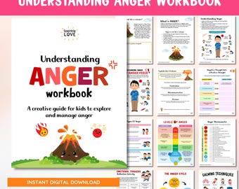 Anger Management Workbook: Therapy Activities & Coping Skills (Digital Download)