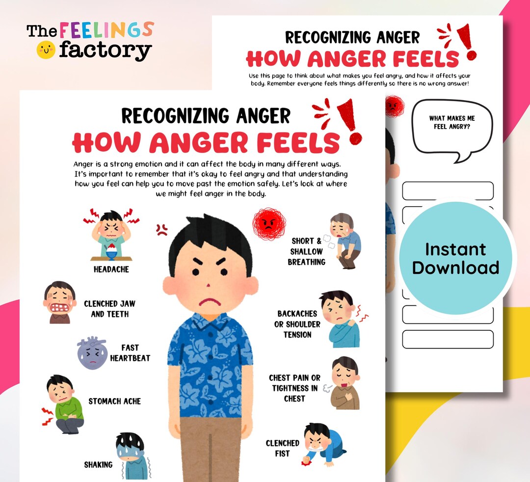 Recognizing Anger Worksheets How Anger Feels Anger Management For Recognizing Anger Worksheets How Anger Feels Anger Management For
