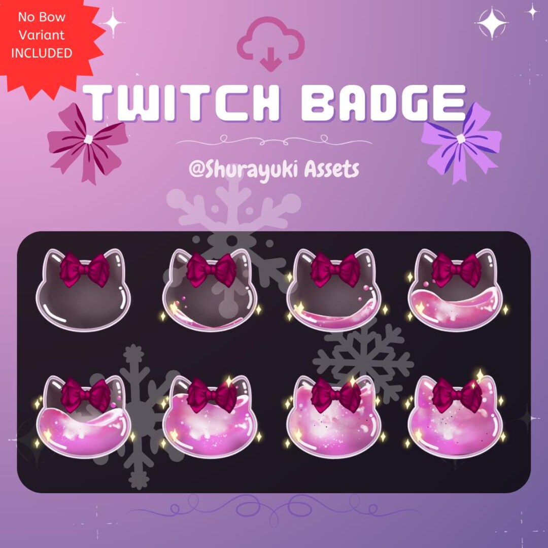 8 Pink Cat Magical Potion | Kitty Cat | Hello Kitty | Sub Badges ...