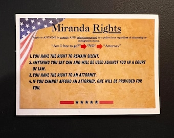 Miranda Rights Stickers