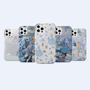 Custodia trasparente – Custodia per telefono Cenerentola – Custodia per iPhone e Samsung Principessa Disney, regalo protettivo per lei, custodia Disney