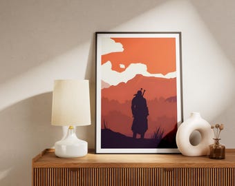 Witcher Poster Geralt Minimalist Poster Game History Poster Gifts For Her Him Fantasy Wall Decor Gifts Print Wall Art