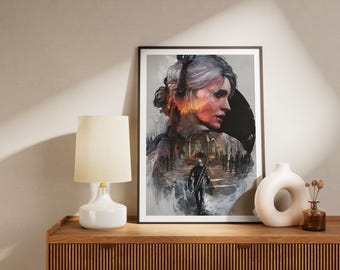 Witcher Poster Geralt Minimalist Poster Game History Poster Gifts For Her Him Fantasy Wall Decor Gifts Print Wall Art