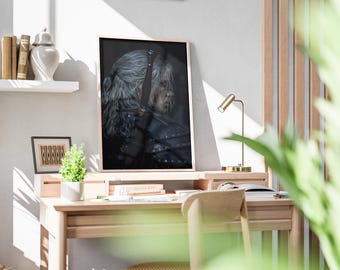 Witcher Poster Geralt Minimalist Poster Game History Poster Gifts For Her Him Fantasy Wall Decor Gifts Print Wall Art