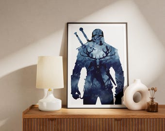 Witcher Poster Geralt Minimalist Poster Game History Poster Gifts For Her Him Fantasy Wall Decor Gifts Print Wall Art