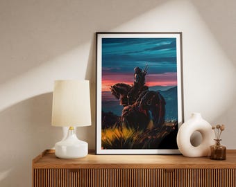 Witcher Poster Geralt Minimalist Poster Game History Poster Gifts For Her Him Fantasy Wall Decor Gifts Print Wall Art