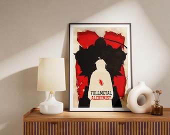 Fullmetal Alchemist Poster Minimalist Poster Brotherhood Poster Gifts For Her Him Wall Decor Gifts Print Wall Art