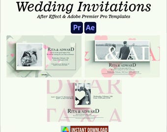 Animated Wedding Invitation, Digital Wedding Invite, Modern Wedding Animation, Customisation Invitation, Wedding Announcement