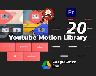 Biblioteca de gráficos en movimiento de YouTube: Kit de herramientas de edición de vídeo de Premiere Pro