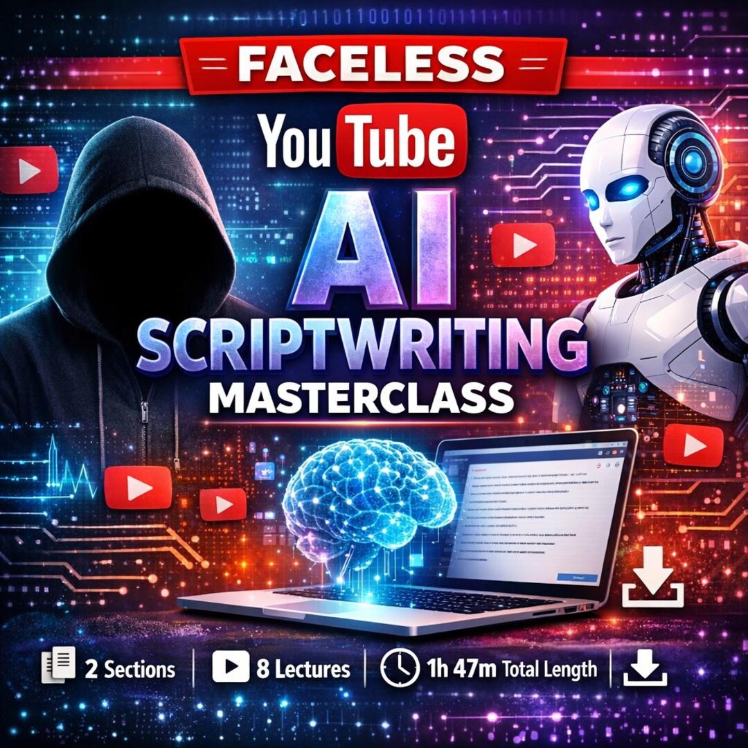 YouTube Script writing Ai Course, AI Faceless Channel, Masterclass ...