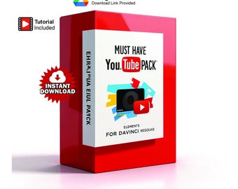 Creative Elements for YouTube | DaVinci Resolve Template | Video Editor's Kit | YouTube Resources | Creator Pack