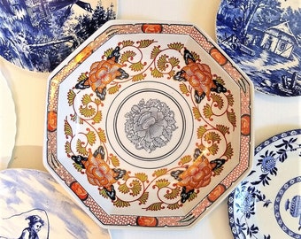 super cute mid century Georges Briard \u2018Florette\u2019 style fine china plates