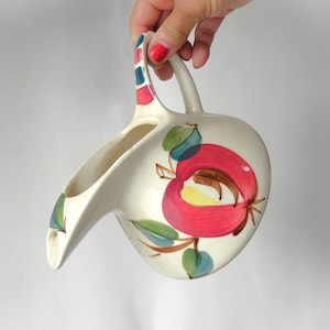 Vintage Purinton Apple Pitcher Jug, Juice Pitcher, Milk Jug, Mid Century USA Pottery Company
