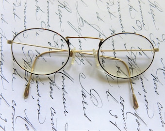 Vintage Tortoise Gold Filled Eyeglasses: Collegiate Chic Frame, Made in Germany