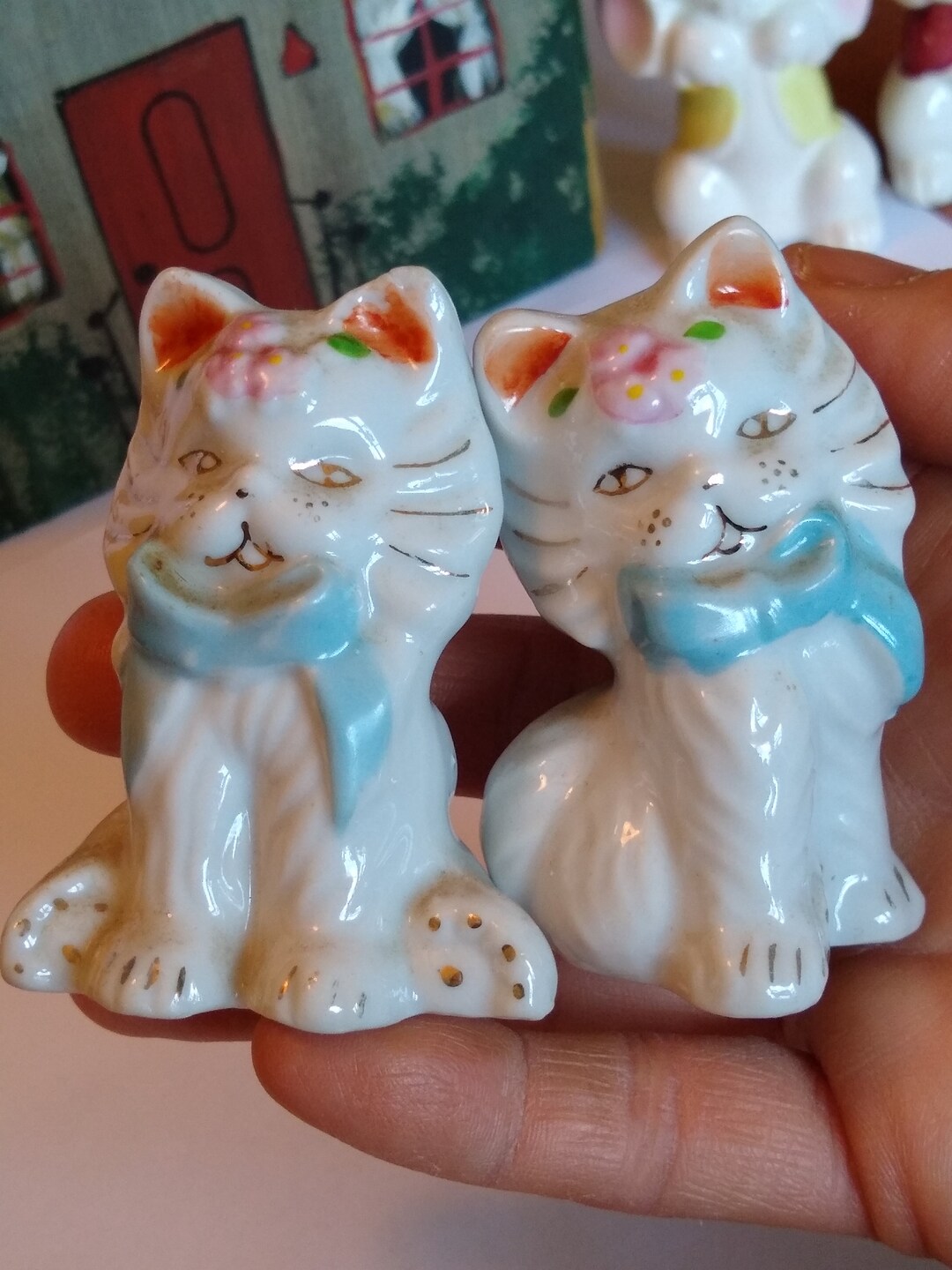 Vintage Cat Porcelain Salt Pepper Shakers 1950s Occupied Japan - Etsy