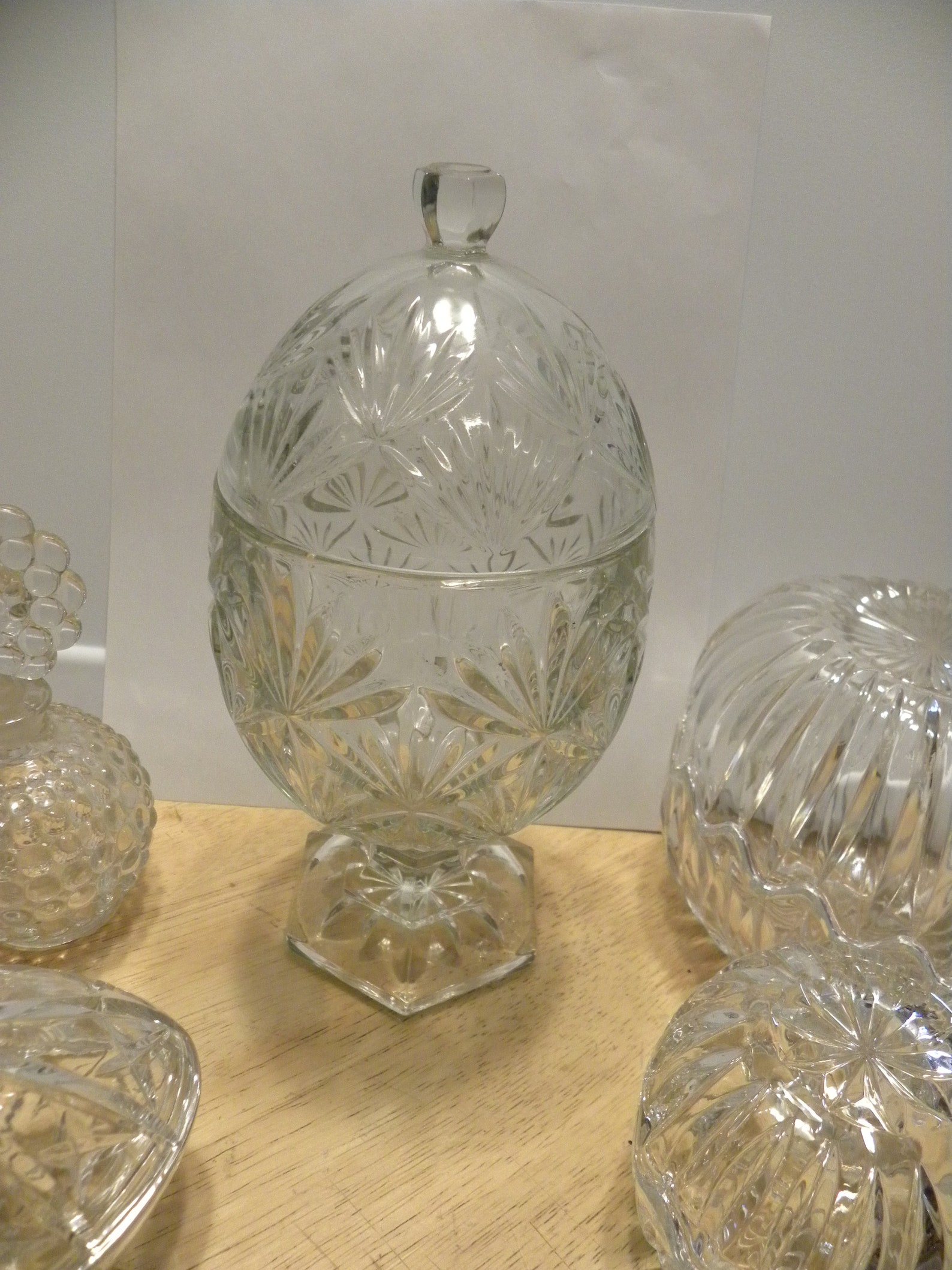 Glass Egg with Lid Jar Crystal Egg Pedestal Candy Dish by Etsy