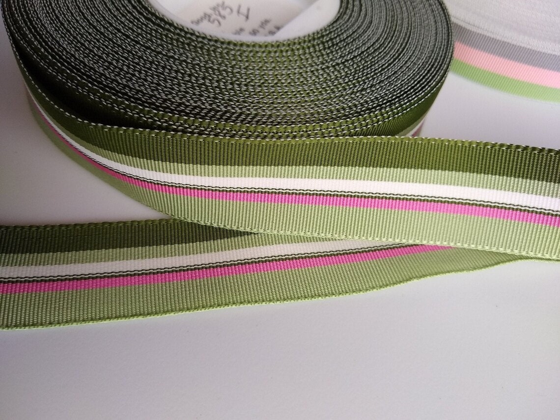 5 Yards Olive Green Grosgrain Ribbon Yardage DIY Crafts Bows USA 2 1/4  Width