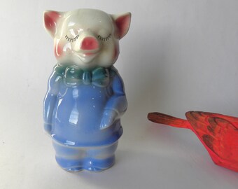 Vintage Ceramic Piggy Bank: 1950s Collectible Figurine