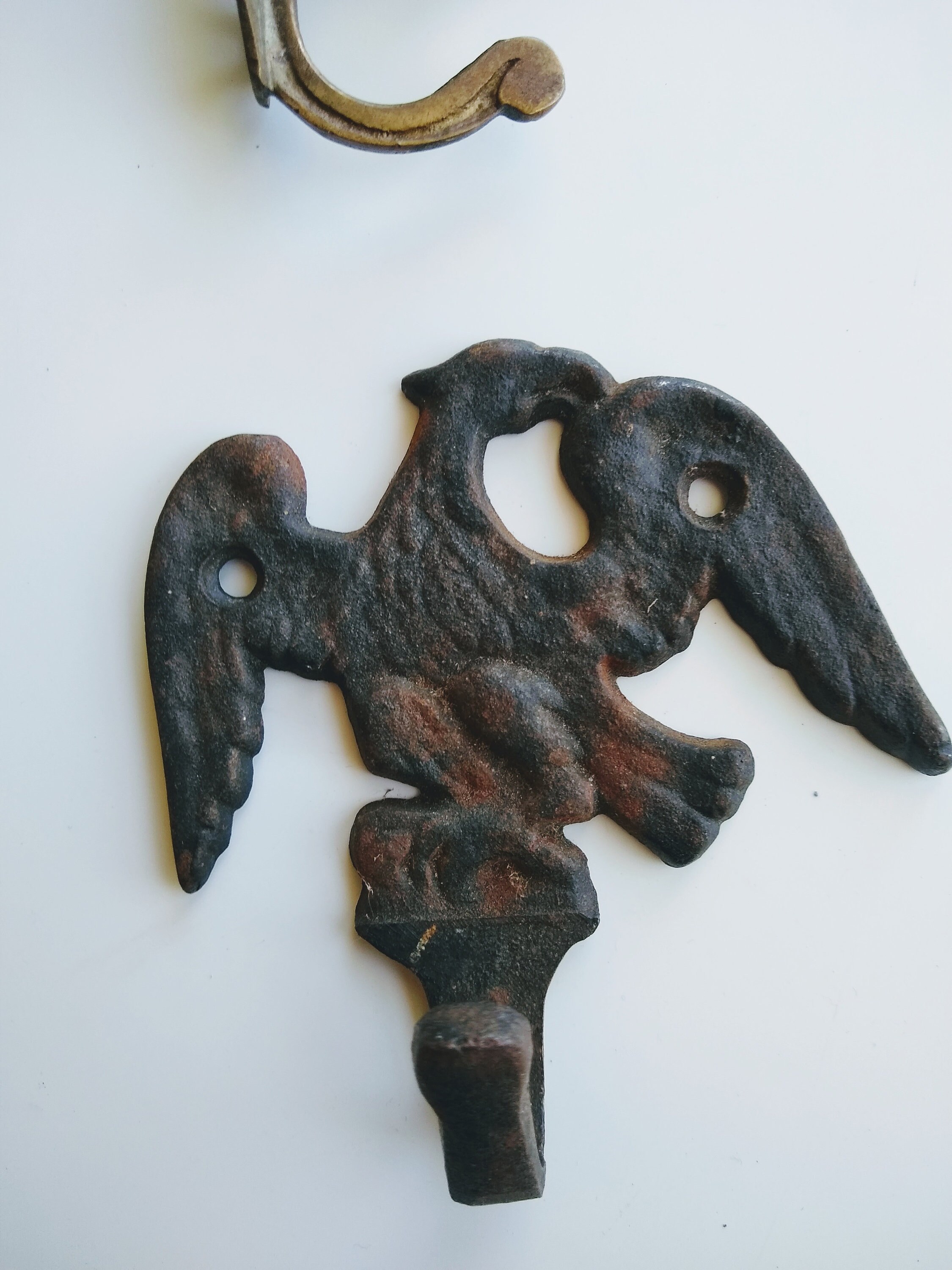 Eagle Wall Hook Vintage Wrought Iron Eagle Hook Bird Wall Etsy