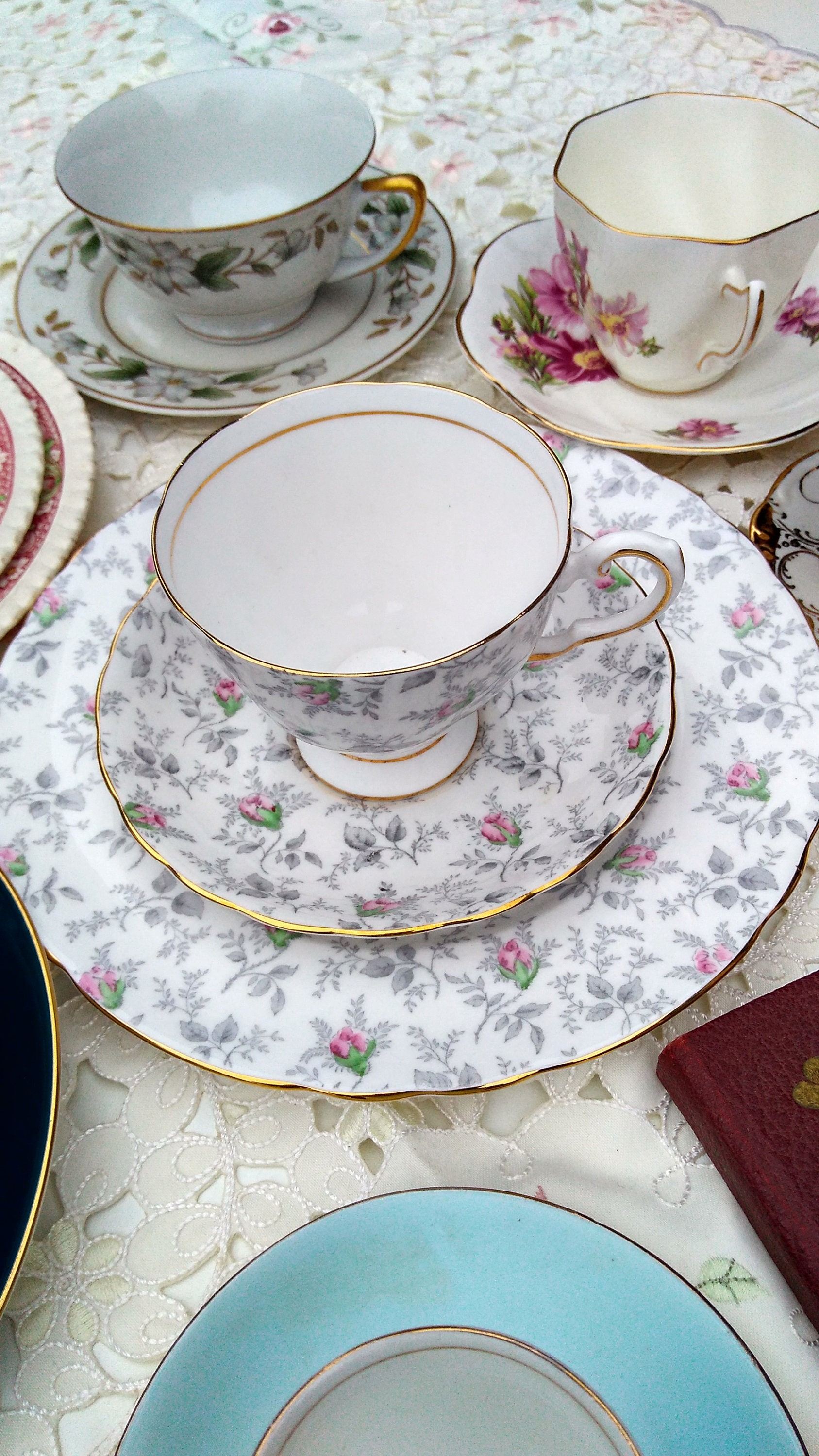 Tuscan Fine English Bone China Tea Cup & Saucer 3 Trio Set Etsy
