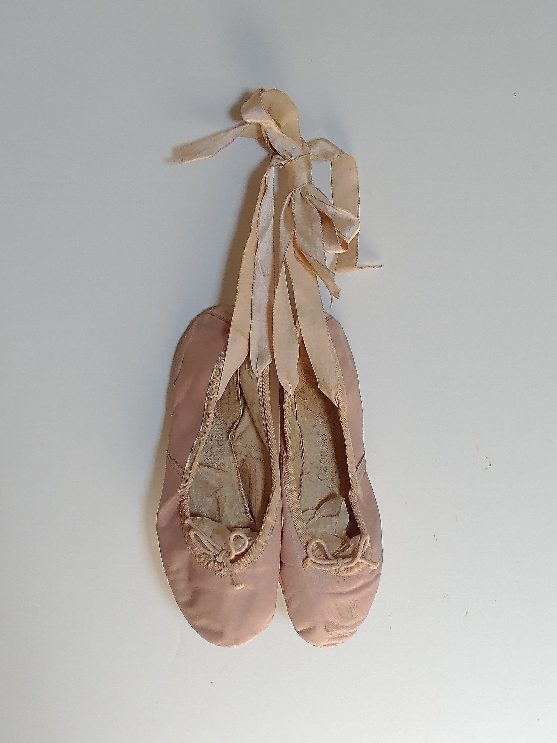 Vintage Pink Leather Ballerina Dance Slippers Shoes - Etsy