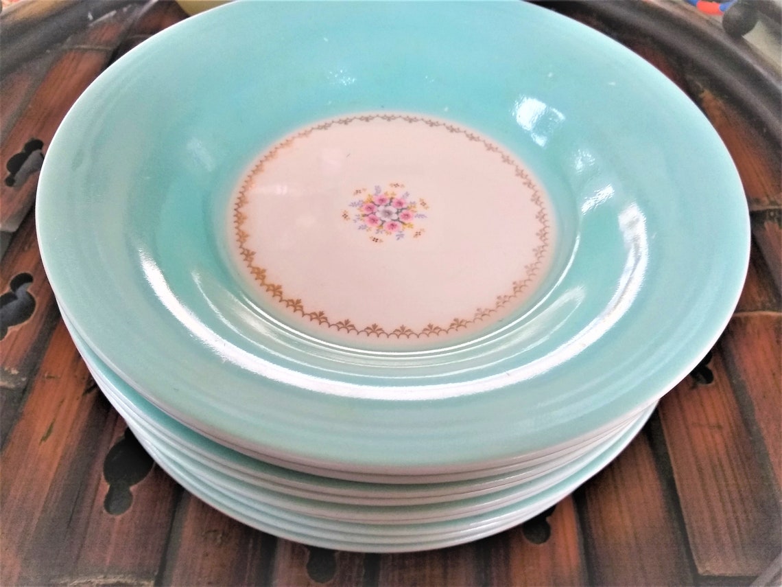 Limoges Plate Blue USA Limoges Blue Plates Triumph Pattern Etsy