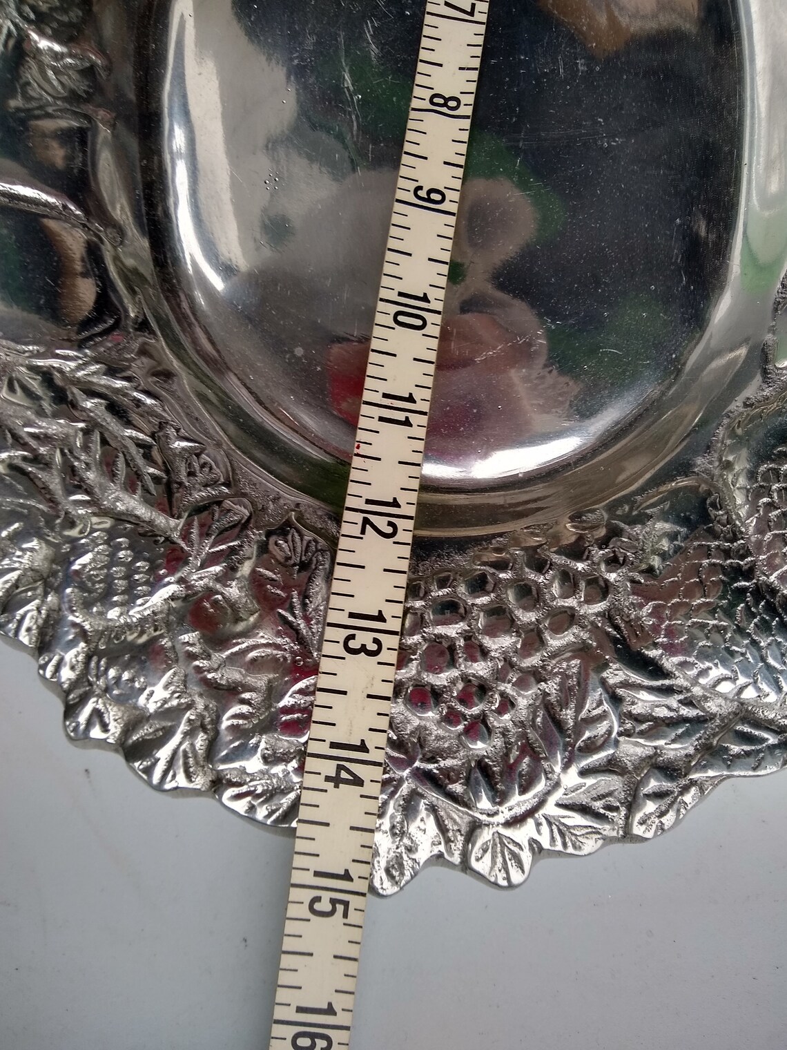 Vintage RH Macys Silver Oval Serving Tray Platter Silver Etsy