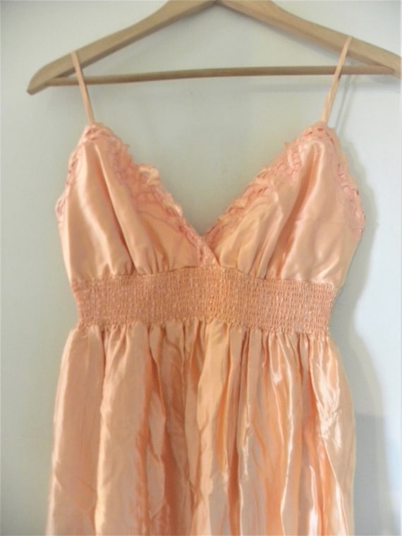 Vintage Coral Sea Embroidered Lace Camisole Dress,