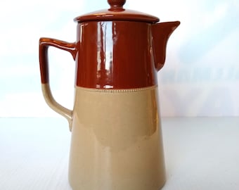 Large Coffee Pot by Lovatts Pottery of Langley Mill Derbyshire Pitcher Coffee Pot, Langley Denby Pottery England Pitcher Coffee Pot