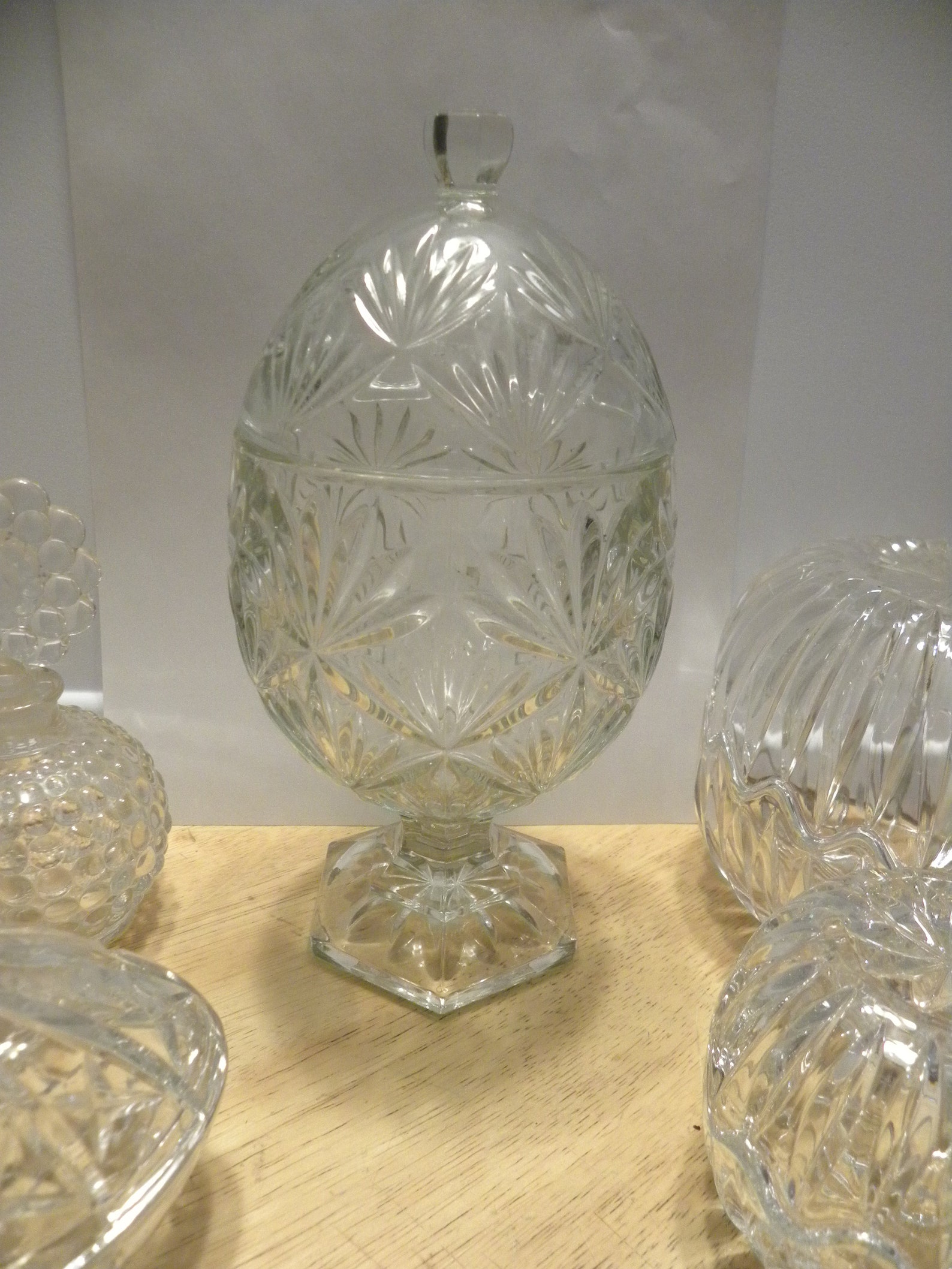 Glass Egg with Lid Jar Crystal Egg Pedestal Candy Dish by Etsy