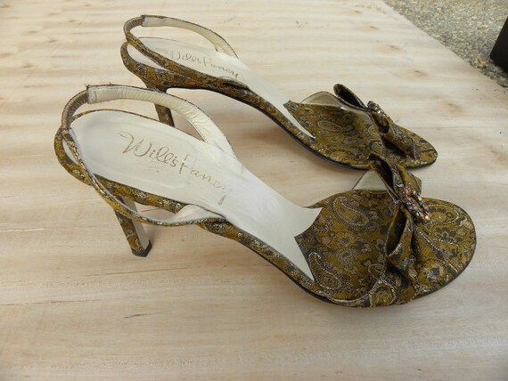 Metallic slingback shoes cheap