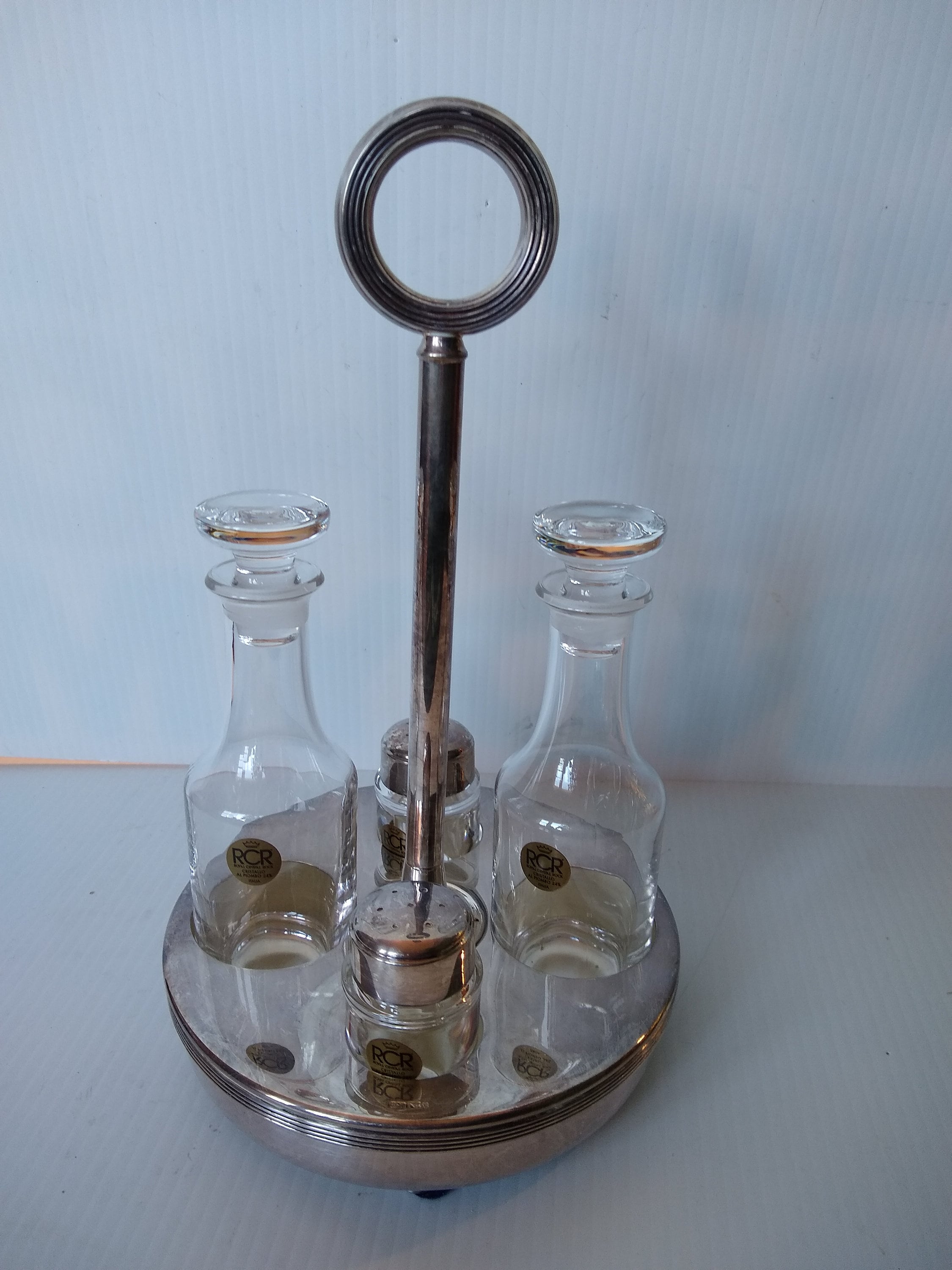 Home & Living Crystal Cruet Set Cruet Set Oil and Vinegar Crystal Cruet