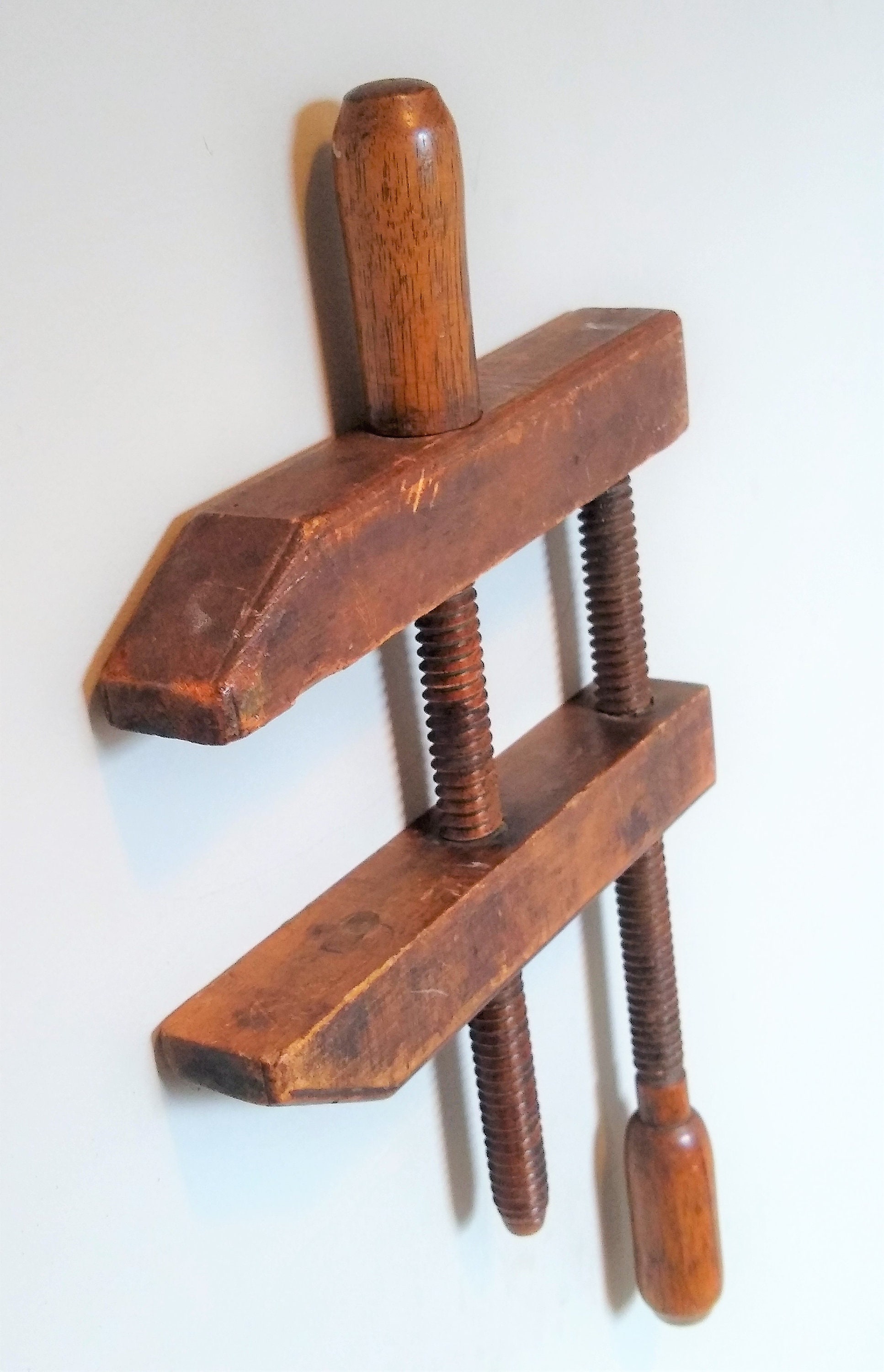 Antique Large Wood Clamp Wood C Clamp Primitive C Clamp Etsy