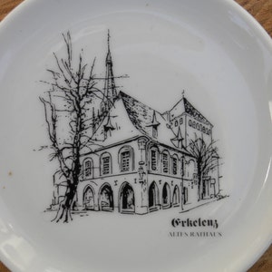 Souvenir Ceramic plate Erkelenz Altes Rathaus Mini Collector Plate Germany, German Souvenir Plate image 2