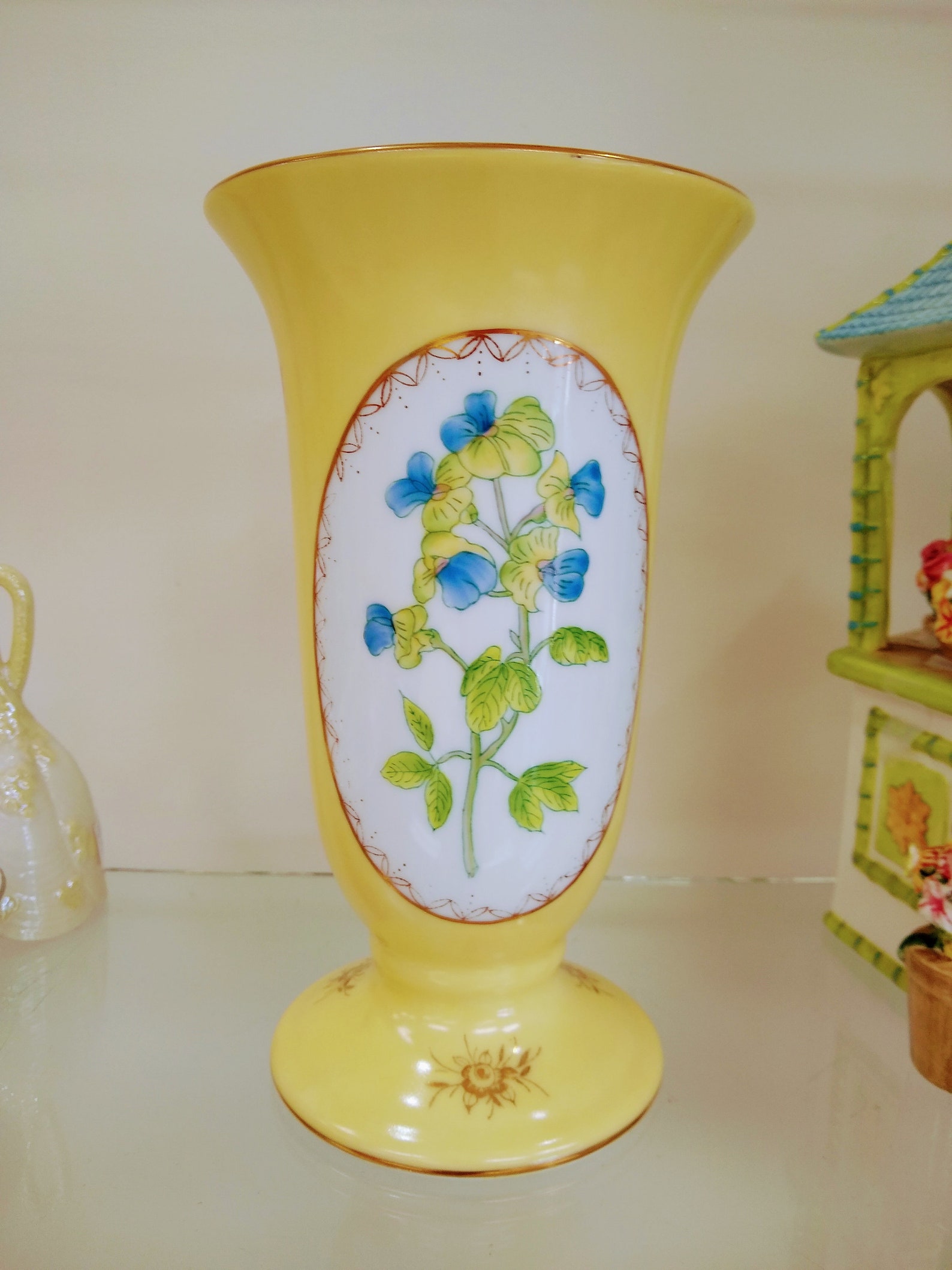 Andrea by Sadek Yellow English Garden Vase French Shabby Chic Etsy