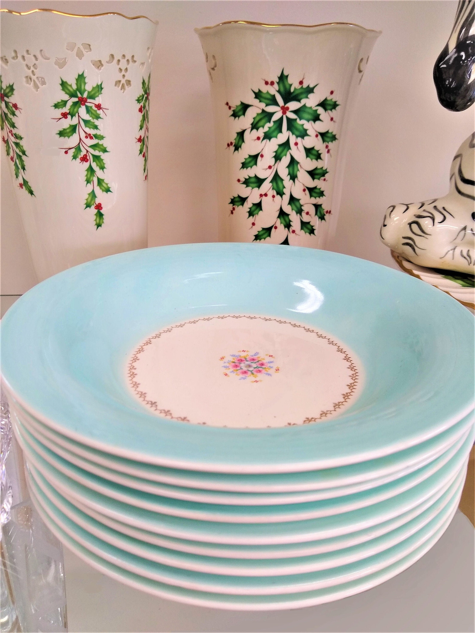 Limoges Plate Blue USA Limoges Blue Plates Triumph Pattern Etsy