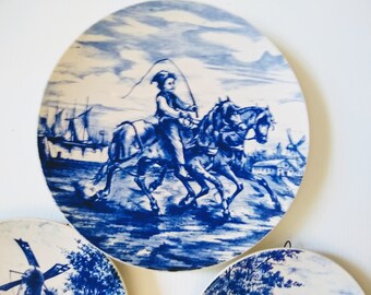 Antique Delft Blue Villeroy Boch Blue Flow Wall Plate Country | Etsy