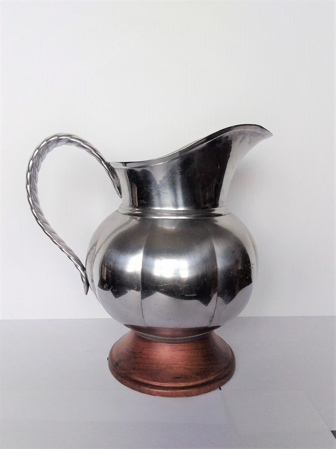 9.5 Vintage Reed And Barton 3690 Silver Plated Water Pitcher Jug Art Deco  Style
