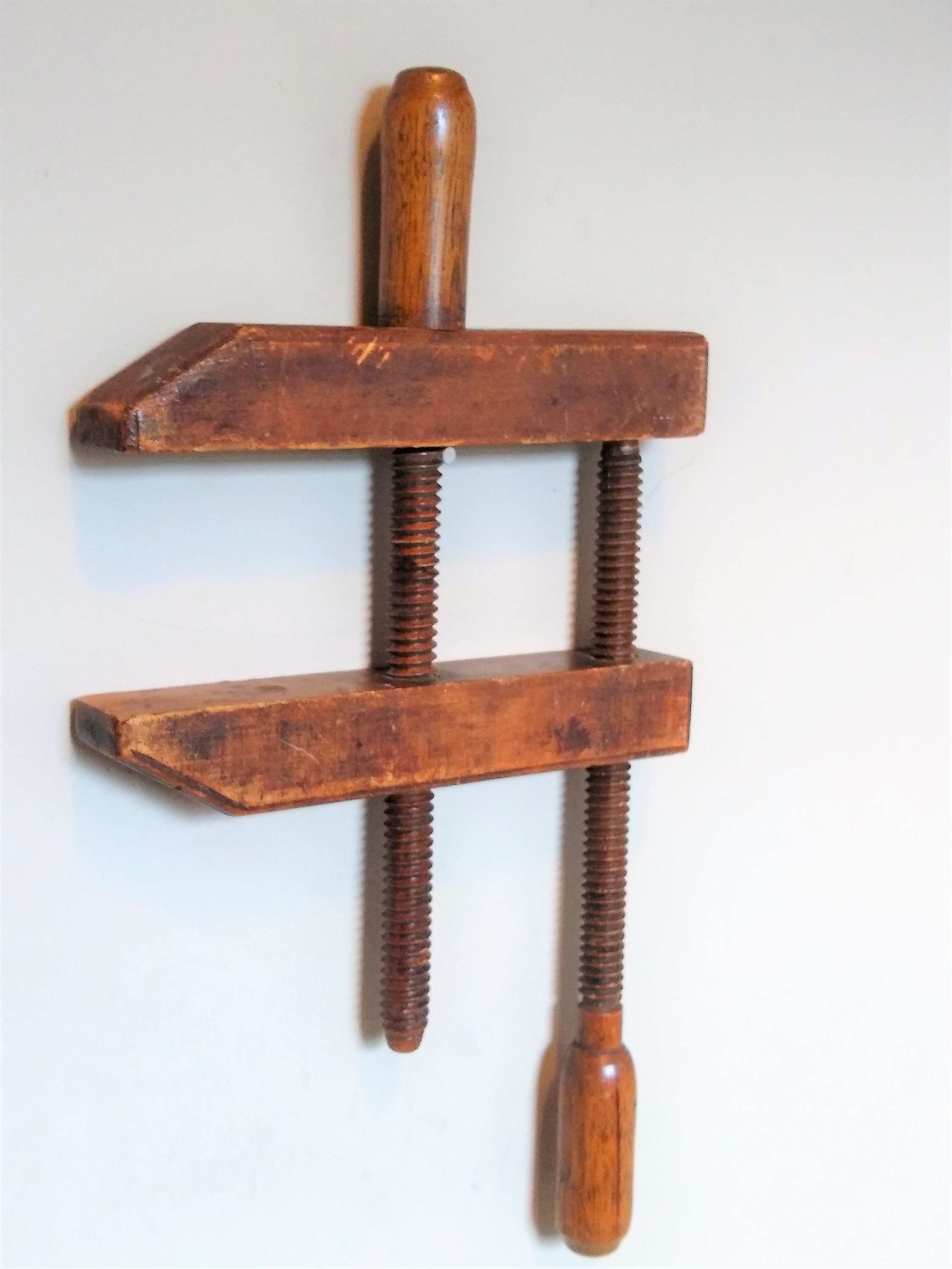 Antique Large Wood Clamp Wood C Clamp Primitive C Clamp Etsy