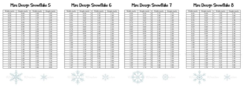 Set Mini Snowflakes Embroidery, Mini Snowflakes Run Embroidery , Set ...