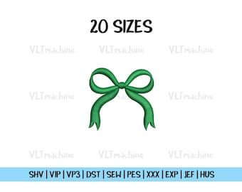 Mini Bow Embroidery, Bow Embroidery Design, Mini Bow Machine Embroidery, Mini Design 20 sizes