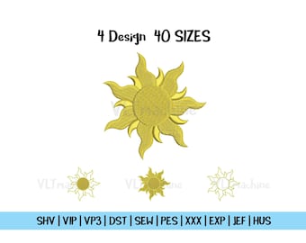 Set Mini Sun Embroidery, Set Boho Sun Embroidery Design, Mini Sun Machine Embroidery, Set Boho Sun Embroidery, 4 Mini Design and 40 sizes