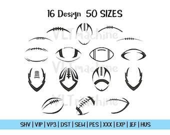Set Mini Football Laces Embroidery, Mini Football Laces Embroidery, Set Football Shilhouette Embroidery, Football Stitches 16 Design 50 size
